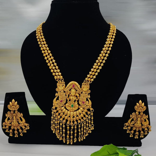 India Art Gold Plated Temple Necklace Set