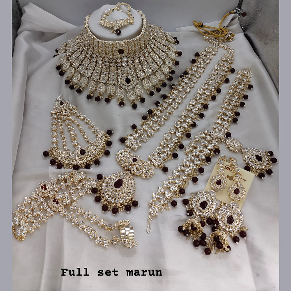 India Art Gold Plated Kundan Bridal Set