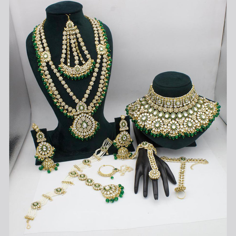 India Art Gold Plated Kundan Bridal Set