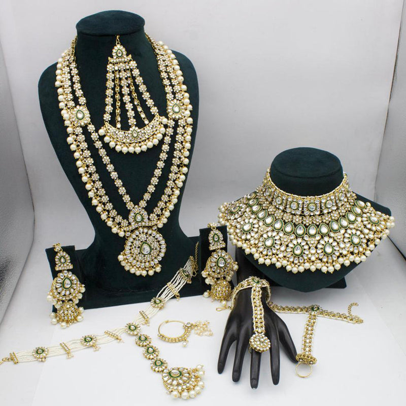India Art Gold Plated Kundan Bridal Set