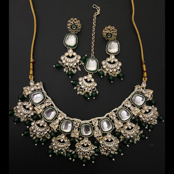 India Art Gold Plated Kundan Necklace Set