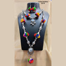 Pooja Bangles Navratri Special Oxidised Necklace Set