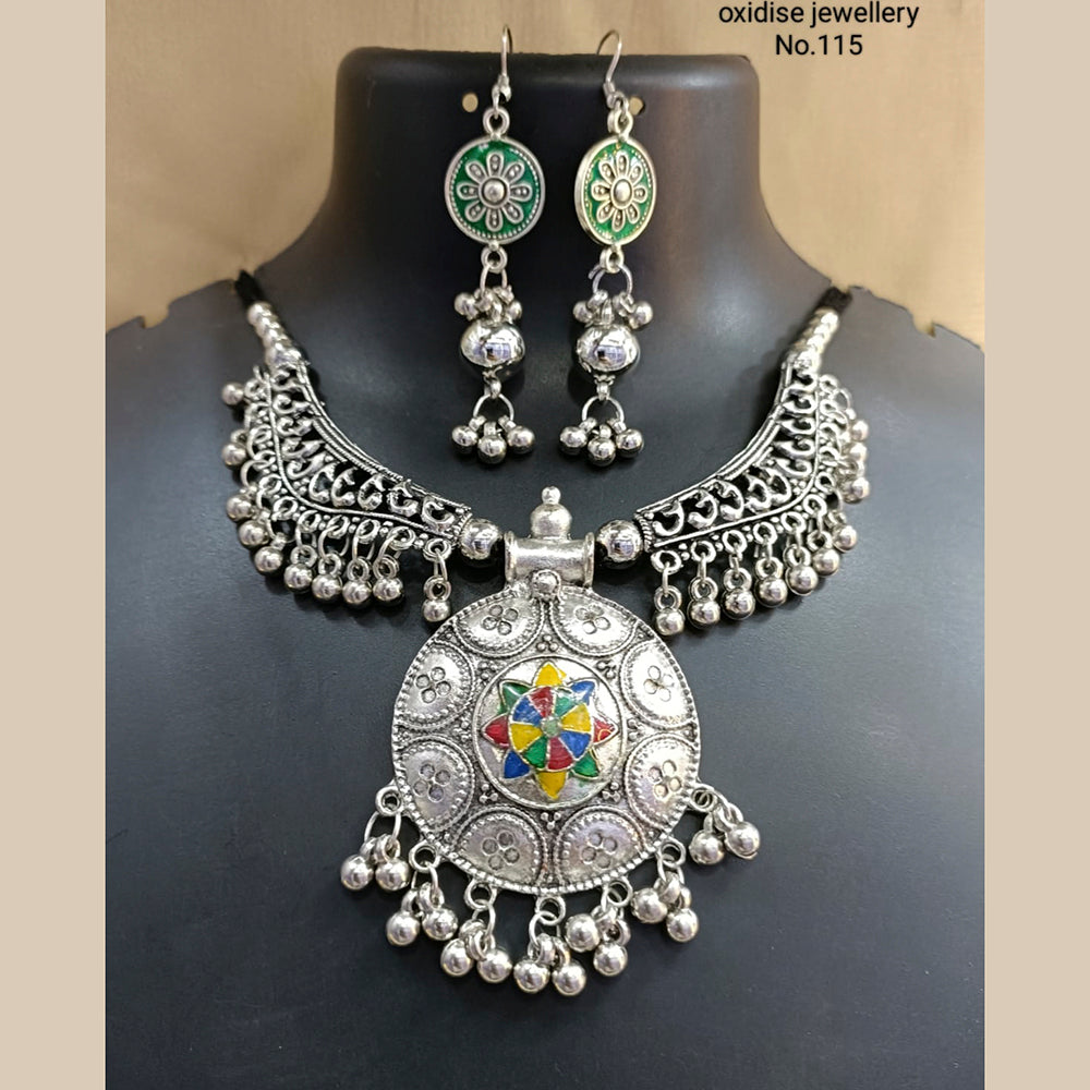 Pooja Bangles Navratri Special Oxidised Necklace Set