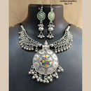 Pooja Bangles Navratri Special Oxidised Necklace Set