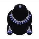 Pooja Bangles Austrian Stone Necklace Set With Maangtikka