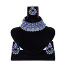 Pooja Bangles Austrian Stone Necklace Set With Maangtikka