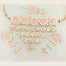 Pooja Bangles Gold Plated Choker Necklace Set With Maangtikka