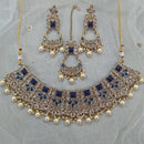 Pooja Bangles Gold Plated Kundan Stone & Beads Necklace Set