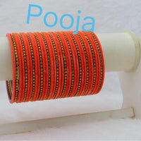 Pooja Bangles Gold Plated Thread Bangles Set