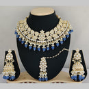 Pooja Bangles Gold Plated Kundan Stone & Beads Necklace Set
