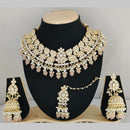 Pooja Bangles Gold Plated Kundan Stone & Beads Necklace Set