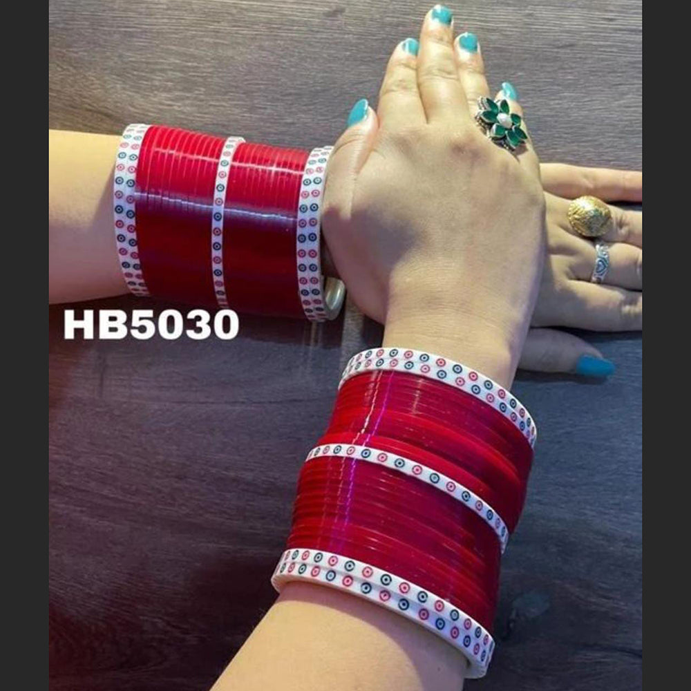 Pooja Bangles Gold Plated Acrylic Bangles Set