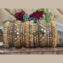 Pooja Bangles Gold Plated Mirror Bangles Set