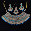 Pooja Bangles Gold Plated Kundan Stone And Beads Necklace Set