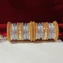Pooja Bangles Crystal Stone Gold Plated Bangles Set