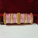 Pooja Bangles Crystal Stone Gold Plated Bangles Set