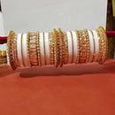 Pooja Bangles Crystal Stone Gold Plated Bangles Set