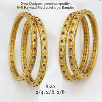 Pooja Bangles Gold Plated Pota Stone Bangles Set