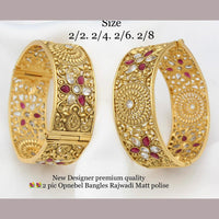 Pooja Bangles Gold Plated Kundan Stone Bangles Set