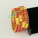Pooja Bangles Gold Plated Pota Stone Bangles Set