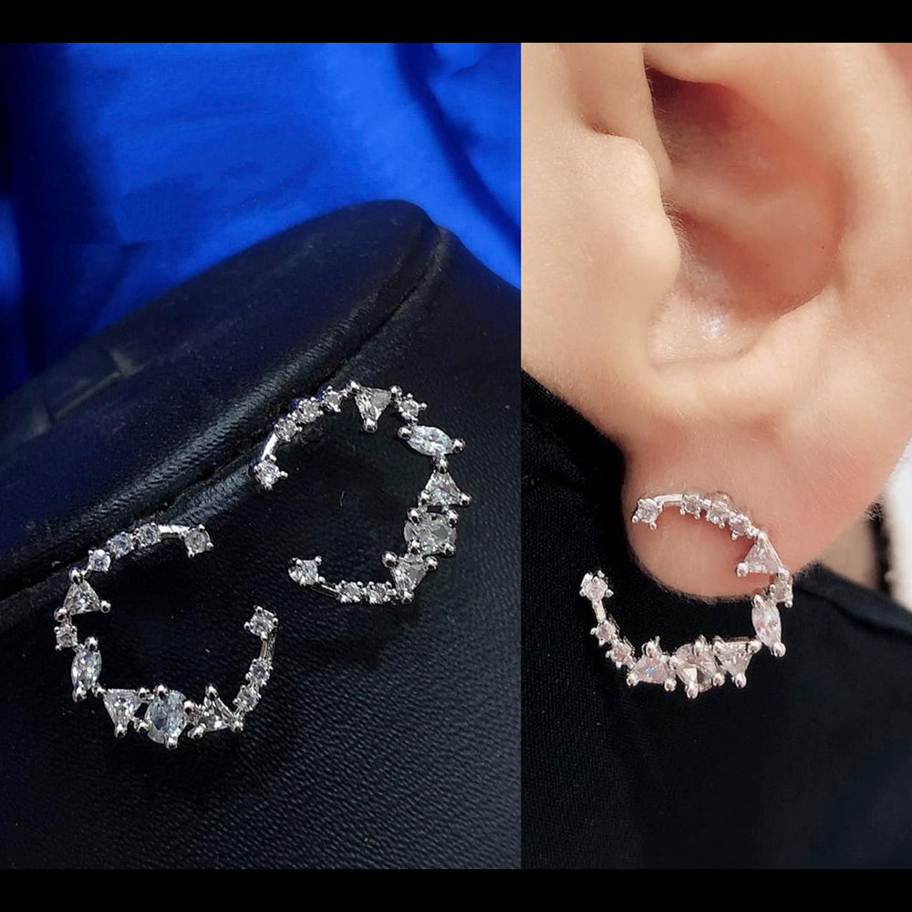 Pooja Bangles American Diamond Stud Earrings