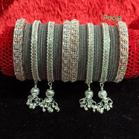 Pooja Bangles Austrian Stone & Thread Bangles Set