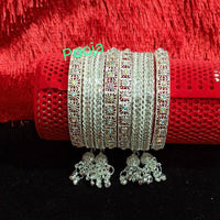 Pooja Bangles Silver Plated Bangles Set
