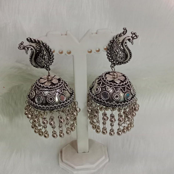 Pooja Bangles Oxidised Plated Jhumki Earrings