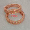 Pooja Bangles Rose Gold Plated Bangles Set