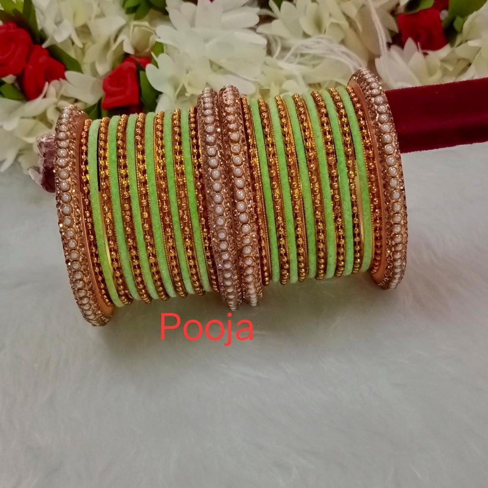 Pooja Bangles Gold Plated Thread Bangles Set