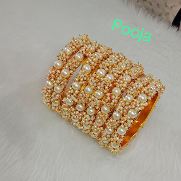 Pooja Bangles Gold Plated Beads Bangles Set