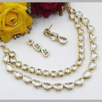 Pooja Bangles Gold Plated Kundan Stone Necklace Set