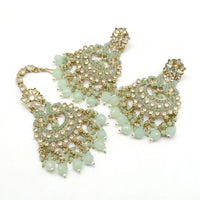 Pooja Bangles Earrings and Maang Tikka set