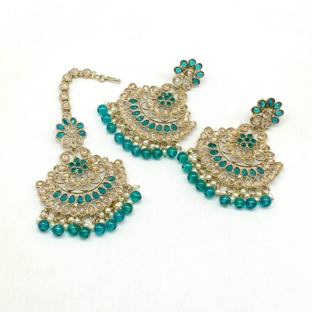 Pooja Bangles Earrings and Maang Tikka set