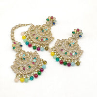 Pooja Bangles Earrings and Maang Tikka set