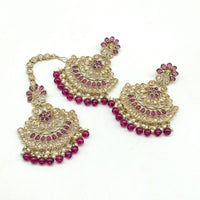Pooja Bangles Earrings and Maang Tikka set