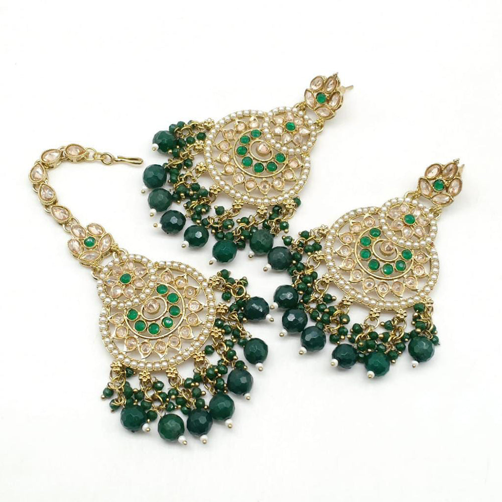 Pooja Bangles Earrings and Maang Tikka set