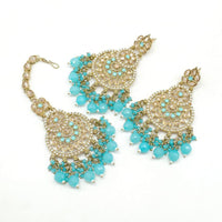 Pooja Bangles Earrings and Maang Tikka set