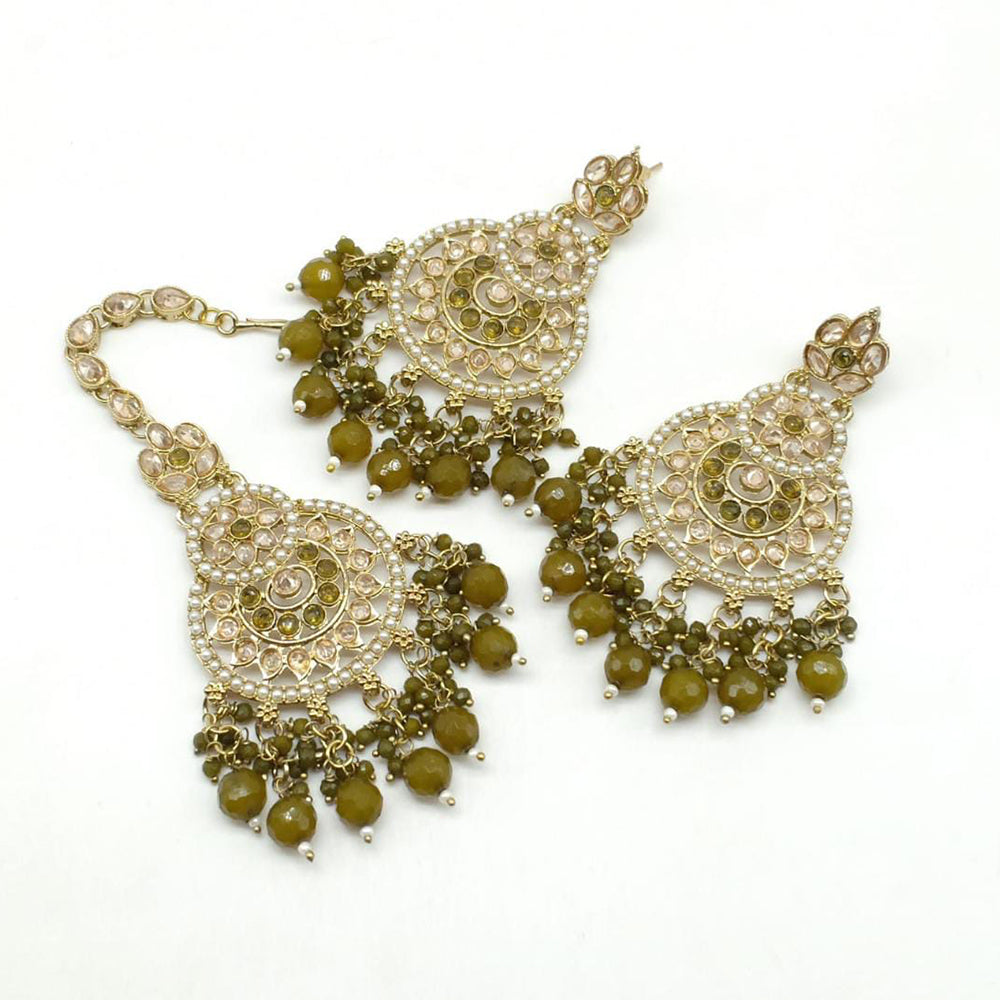 Pooja Bangles Earrings and Maang Tikka set