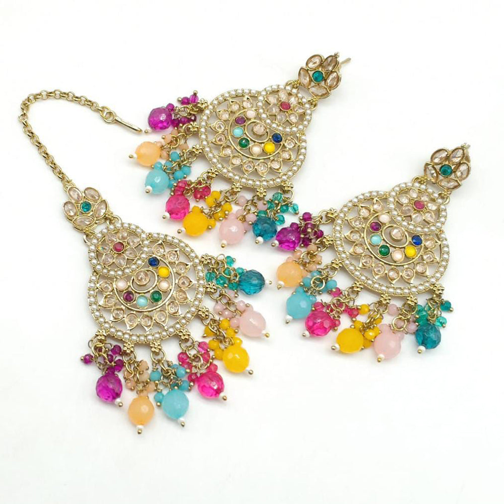 Pooja Bangles Earrings and Maang Tikka set