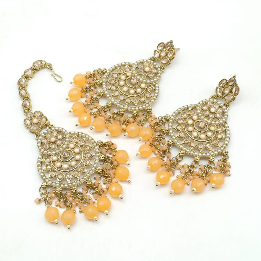 Pooja Bangles Earrings and Maang Tikka set