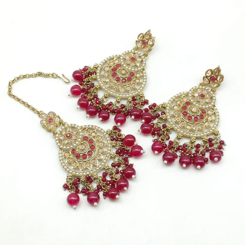 Pooja Bangles Earrings and Maang Tikka set
