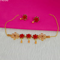 Pooja Bangles Gold Plated Choker Necklace Set