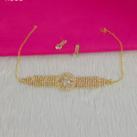 Pooja Bangles Gold Plated Austrian Stone Choker Necklace Set