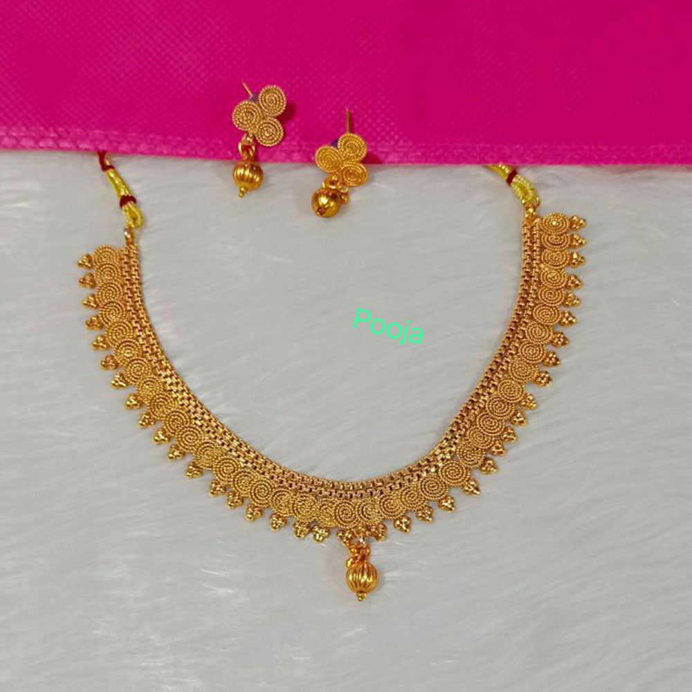 Pooja Bangles Forming Gold Plated Necklace Set