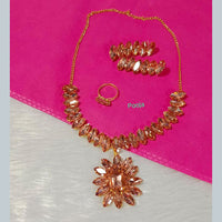 Pooja Bangles Gold Plated Crystal Stone Combo Set