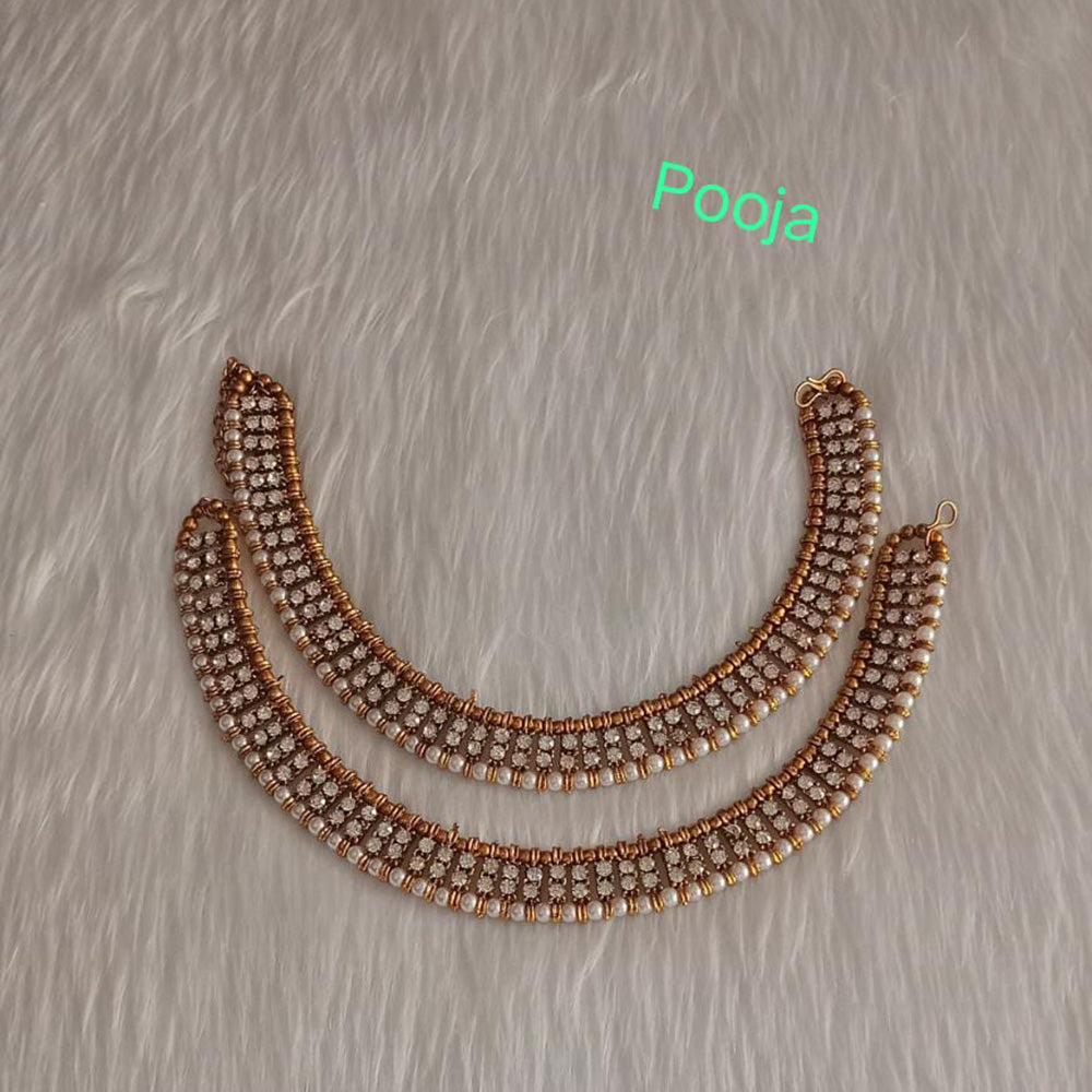 Pooja Bangles Gold Plated Ausrtrian Stone Payal