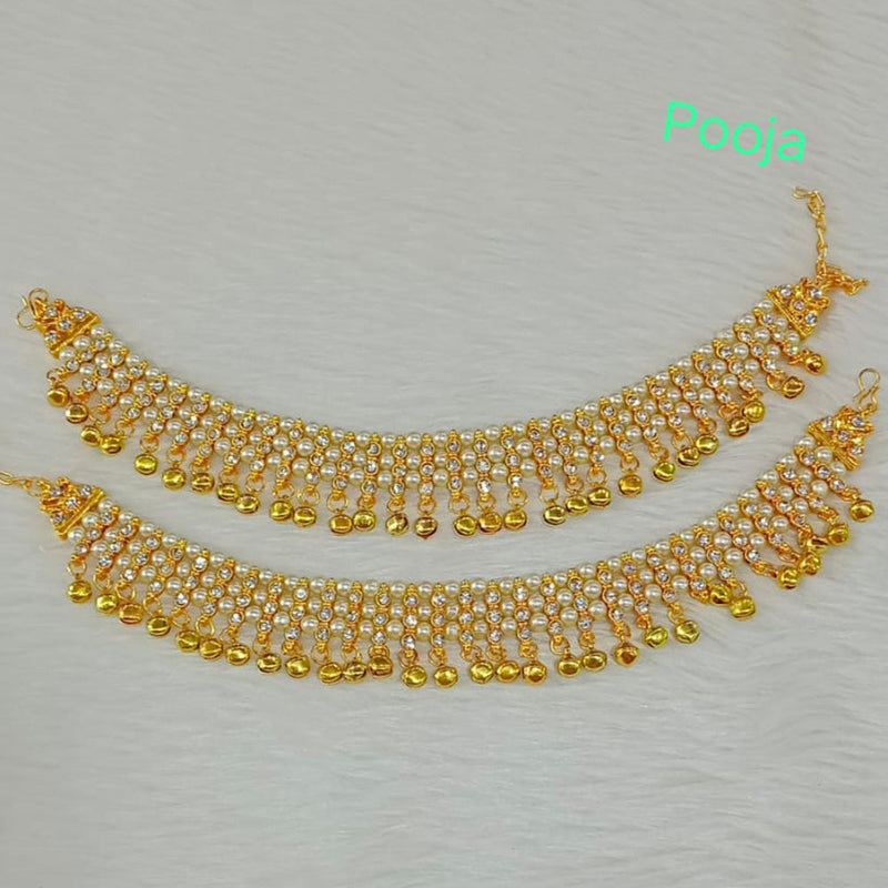 Pooja Bangles Gold Plated Pota Stone Payal