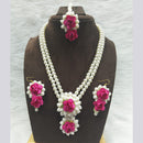 Pooja Bangles Floral Pearl Necklace Set