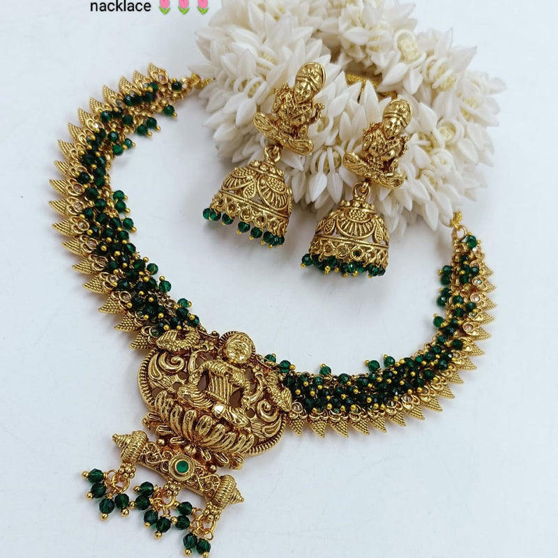 Pooja Bangles Gold Plated Temple Necklace Set